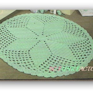 Rug Crochet Pattern  - Home Decor - Shabby Chic Rug - Round Rug - Vintage PDF Crochet Pattern Instant Download