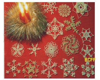 Christmas Tree Stars - Thread Crochet Pattern Vintage PDF Crochet Pattern Instant Download