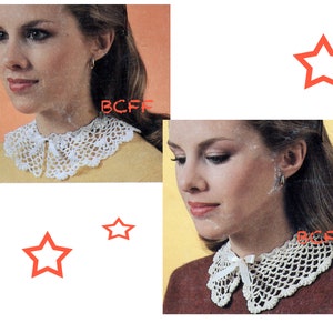 Lace Collar Crochet Patterns - Vintage Thread Crochet Pattern - Ladies Lace Collar PDF Crochet Pattern