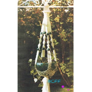 Macrame Plant Hanger Pattern -  Vintage 1970's Macrame Pot Hanger PDF Macrame Pattern Instant Download