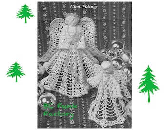 Crochet Pattern - Christmas Angels Crochet - Holiday Crochet - Xmas Crochet Patterns - Thread Crochet - PDF Crochet Pattern