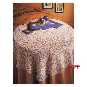 Crochet Tablecloth Pattern  Home Decor Crochet Thread Crochet Tablecloth PDF Crochet Pattern Instant Download