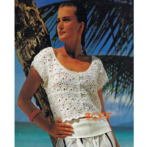 Crochet Top Pattern for Women - Summer Beach Top PDF Crochet Pattern Digital Crochet Pattern