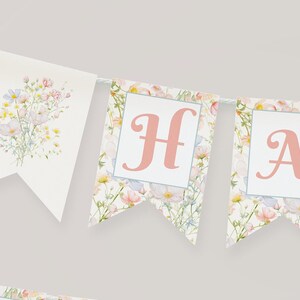 Wild and Onederful Birthday, Wildflower Birthday Banner, Editable ...