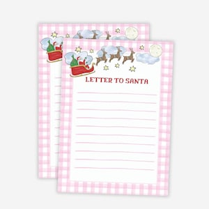 Carta a Papá Noel, carta a Papá Noel para imprimir, actividad navideña para niños para imprimir, correo de Papá Noel, carta escrita a mano a Papá Noel, práctica de escritura