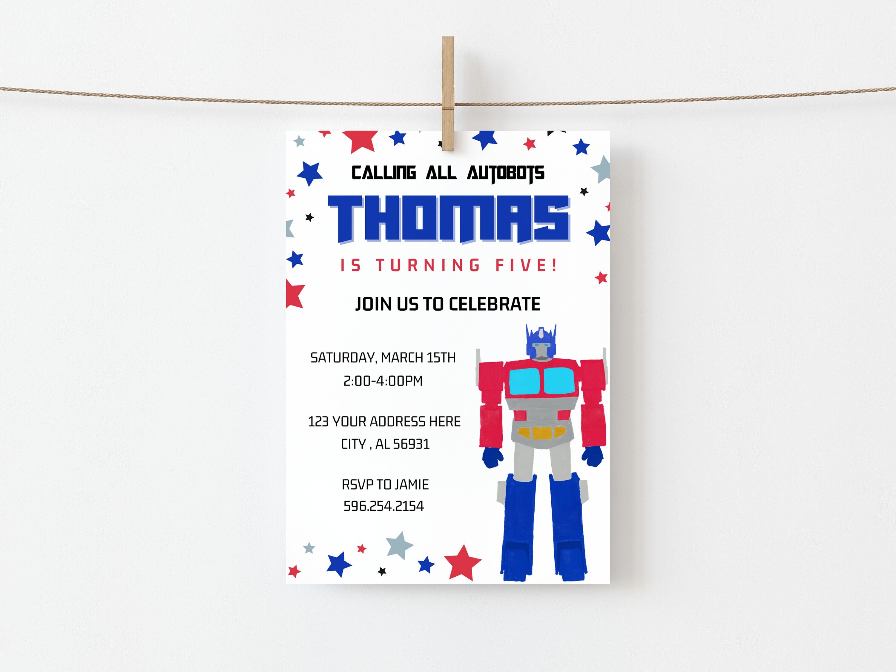 Transformers Birthday Invitation, Calling All Autobots, Robot Birthday ...