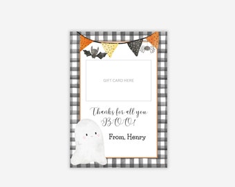 Teacher Gift Card Holder, Halloween Teacher Gift, Thank You Gift Card Holder, Printable Gift Card Holder, Editable, Fall Gift Card Holder