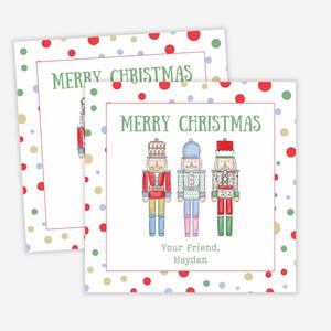 Nussknacker Weihnachten Geschenkanhänger, heller Nussknacker, Aquarell Nussknacker Geschenkanhänger zum Ausdrucken, Weihnachtsanhänger, Party Favor Tag, Klasse Party