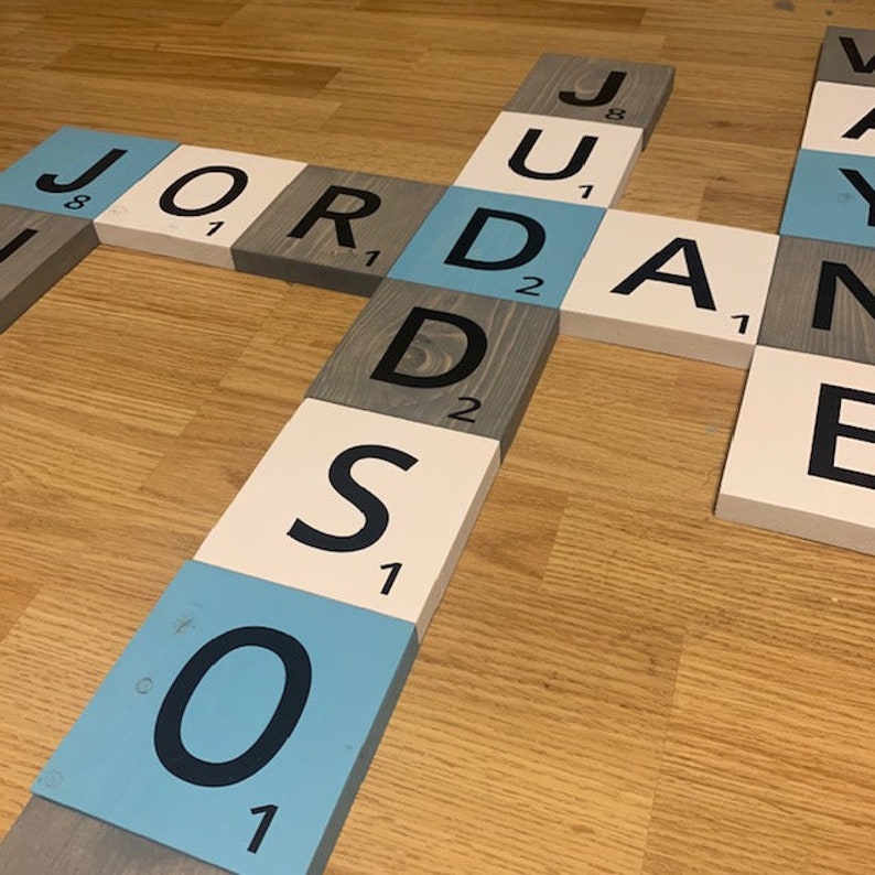 Scrabble Tiles Wall Art Scrabble Wall Tiles Large 5.5 | Etsy