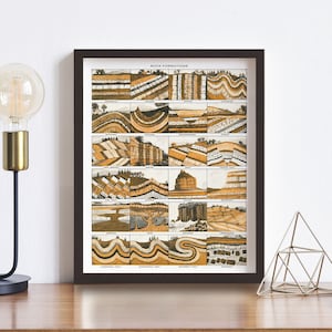 Rock Formations Chart • Vintage Geology Poster • 5 Sizes! • Antique Geological Diagram • Sedimentary Rock Formations Art