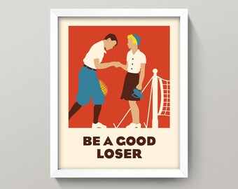 Vintage Swiss Tennis Tournament Poster A3 Print