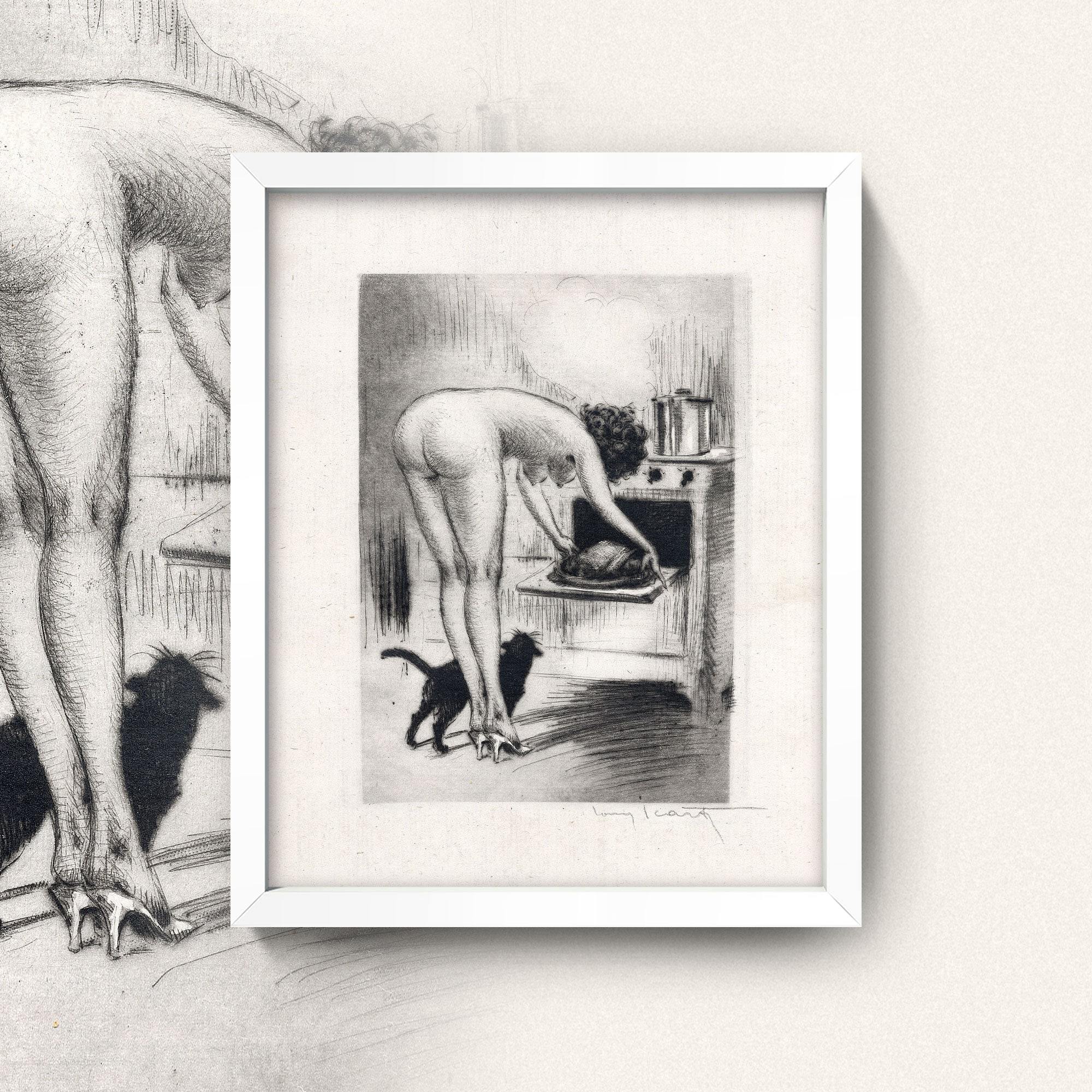 Erotica Vintage Nude Color Slides - Nude in the Kitchen Print Vintage Kitchen Erotica 3 Sizes - Etsy Sweden