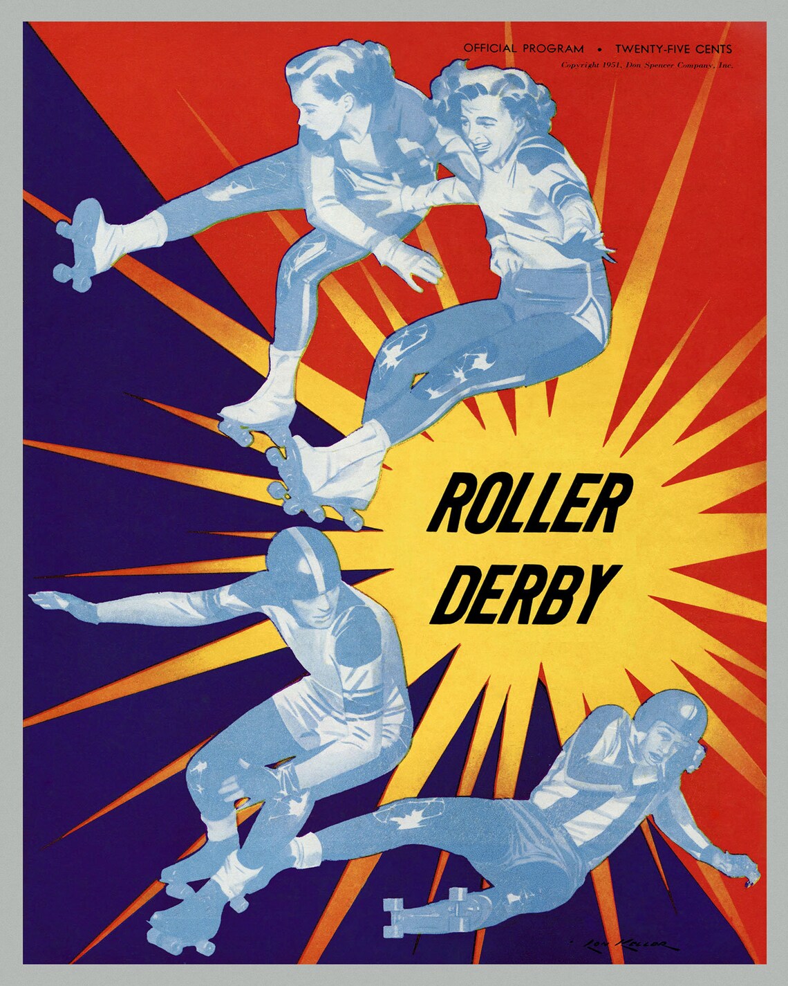 Vintage Roller Derby Print 8X10 Wall Art Retro Roller | Etsy