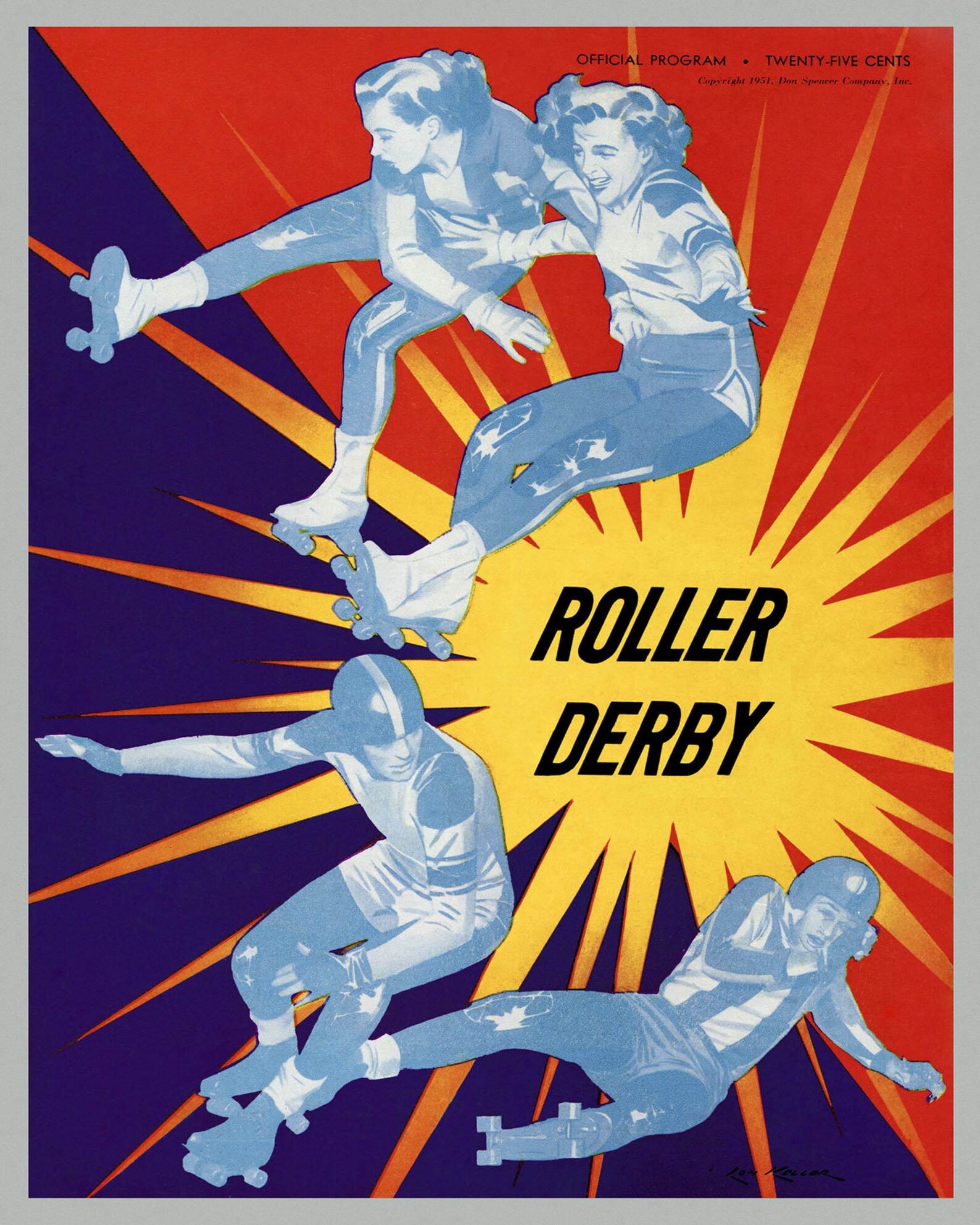 Vintage Roller Derby Print 8X10 Wall Art Retro Roller | Etsy