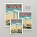 Vintage Boston Travel Poster • Antique Boston Print • 5 Sizes! • Boston ...