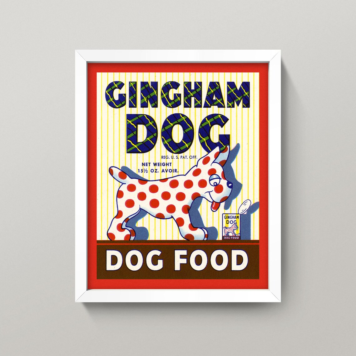Dog Print Vintage Dog Food Label Wall Art 8X10 Print Etsy