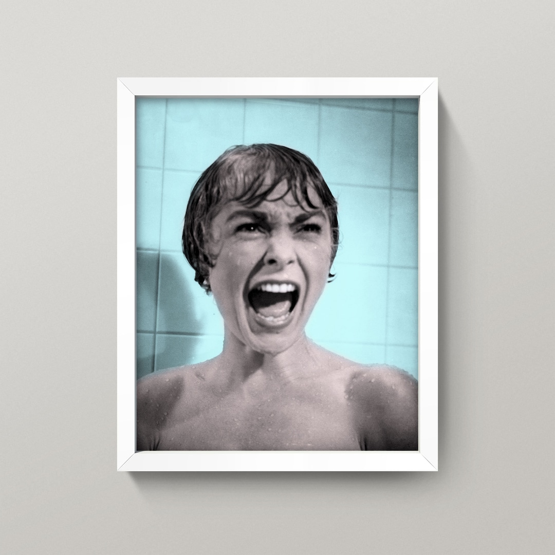 Psycho Scream Poster Vintage Bathroom Art 4 Sizes Etsy