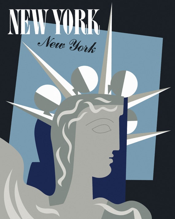 Vintage New York Poster • 4 Sizes! 8X10 9X12 12X16 • Vintage