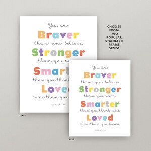 AA Milne Quote Print • 2 Sizes! 8X10 and 11X14 • You Are Braver Than ...