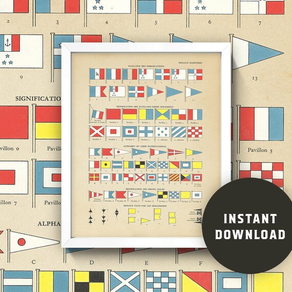 Nautical Signal Flag Chart