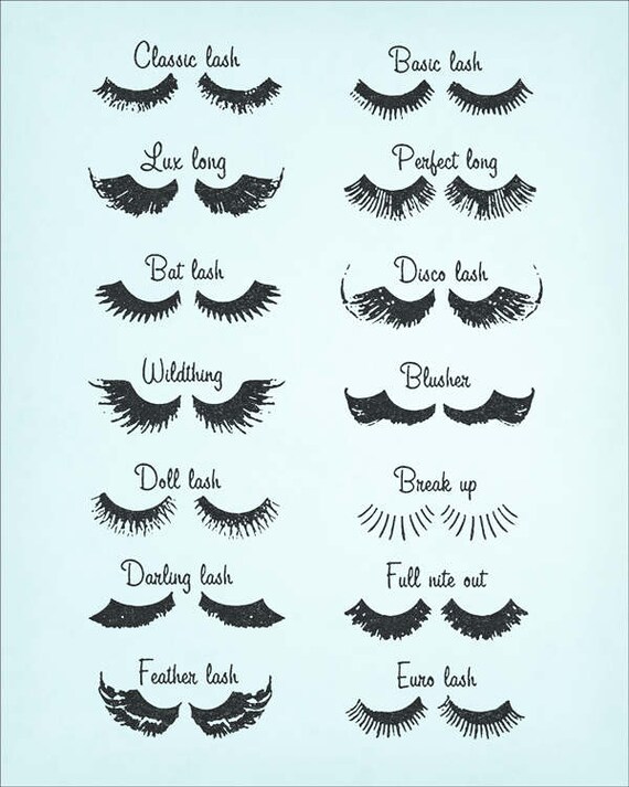 Lash Extension Chart