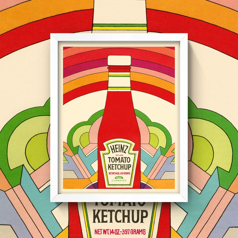 Ketchup Pop Art Print 4 Sizes Vintage Kitchen Wall Art Etsy Australia