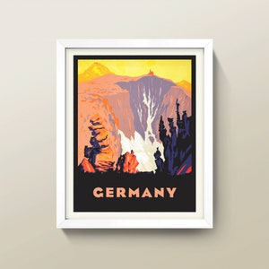 Germany Print Download Wall Art • Vintage Travel Poster • 3 Sizes: 8X10, 9X12, 12X16 • Giclee Print