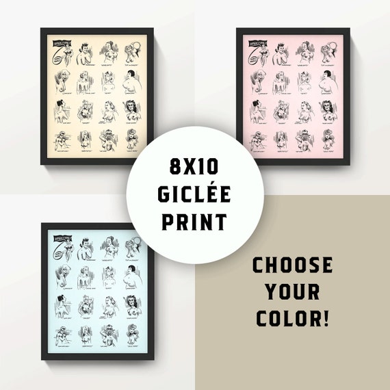 Boobs / Breast Types Chart 8x10 Wall Art High Quality Giclée Print