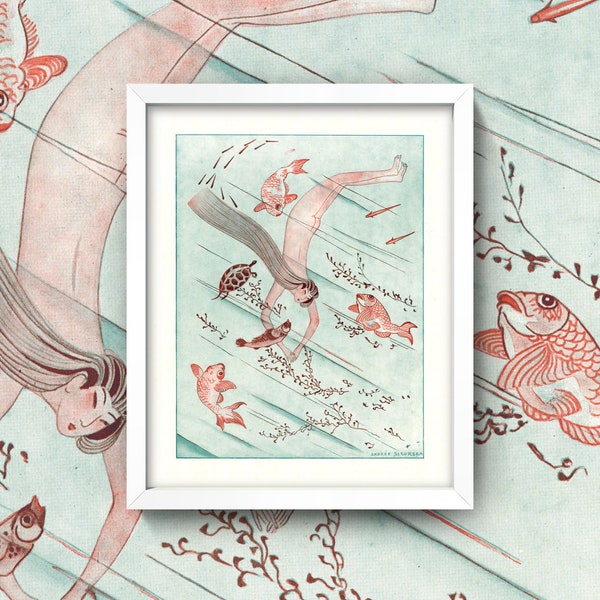 Vintage Swim Wall Art - Etsy