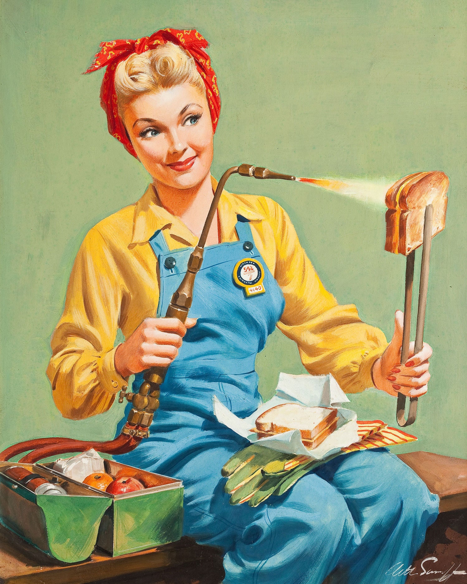 Retro Kitchen Art • Pin-up Art • Vintage Kitchen Pin-up Print