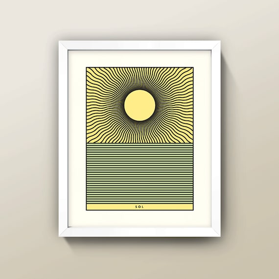 Sun Print Sol Wall Art • 8x10 Wall Art • High Quality Giclée Print