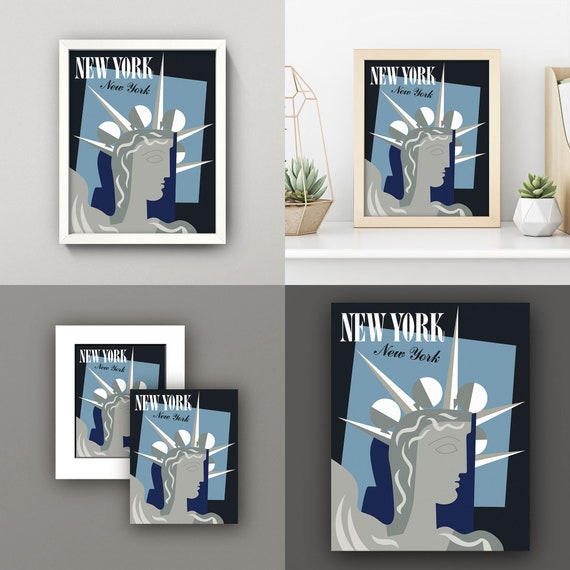 Vintage New York Poster • 4 Sizes! 8X10 9X12 12X16 • Vintage