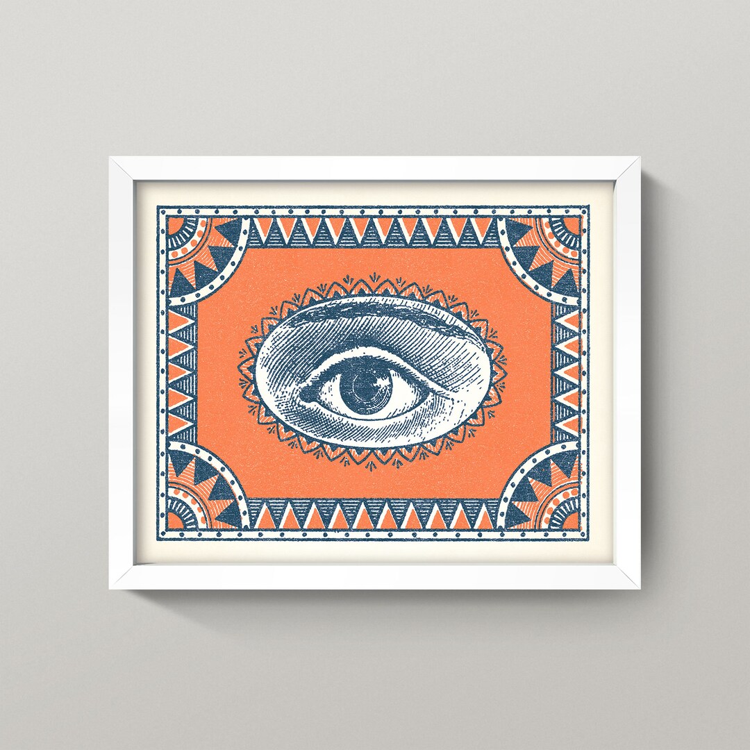 Ornate Eye Print • Vintage Eyeball