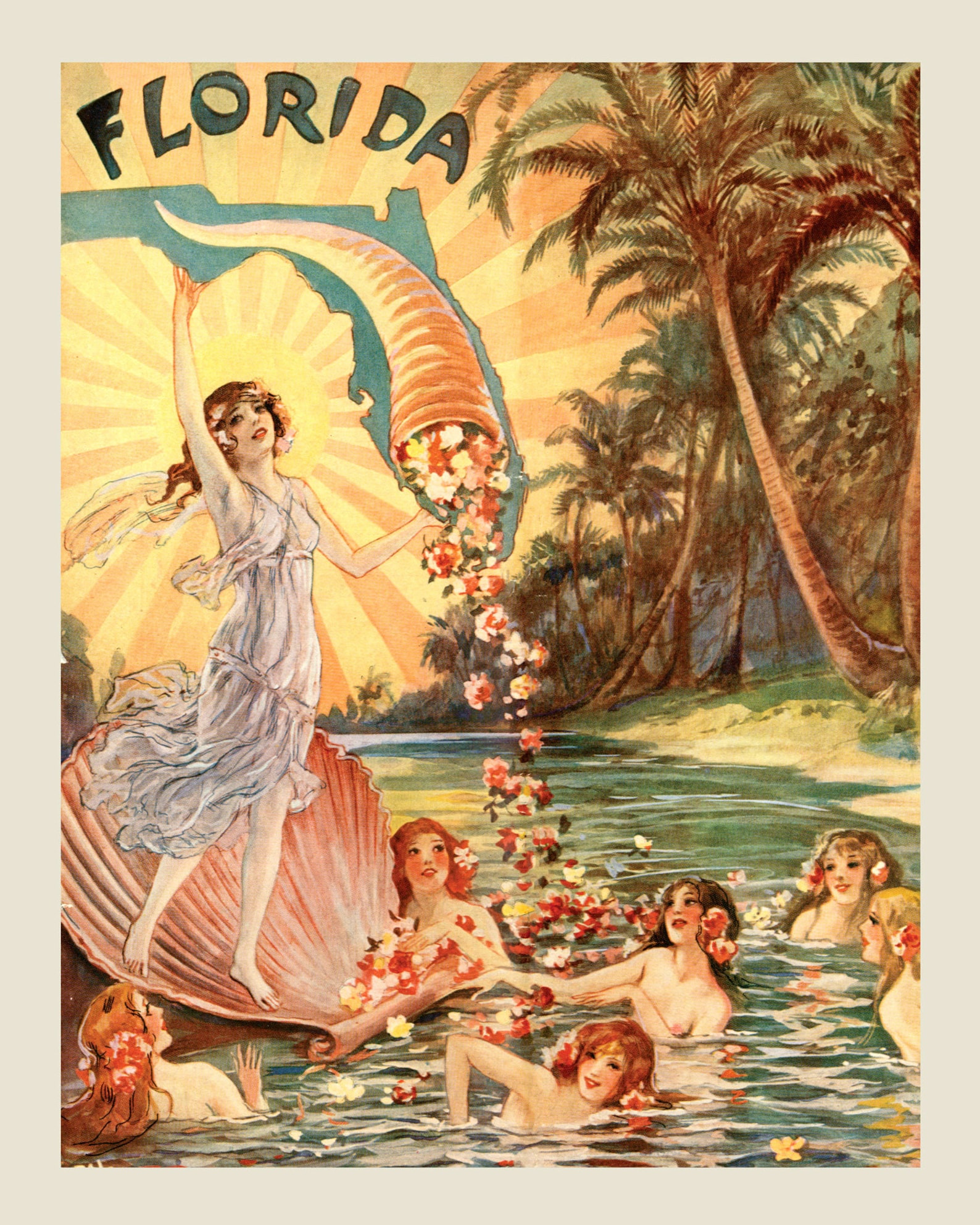 Vintage Florida Print • Antique Florida Wall Art • 4 Sizes! • Art ...
