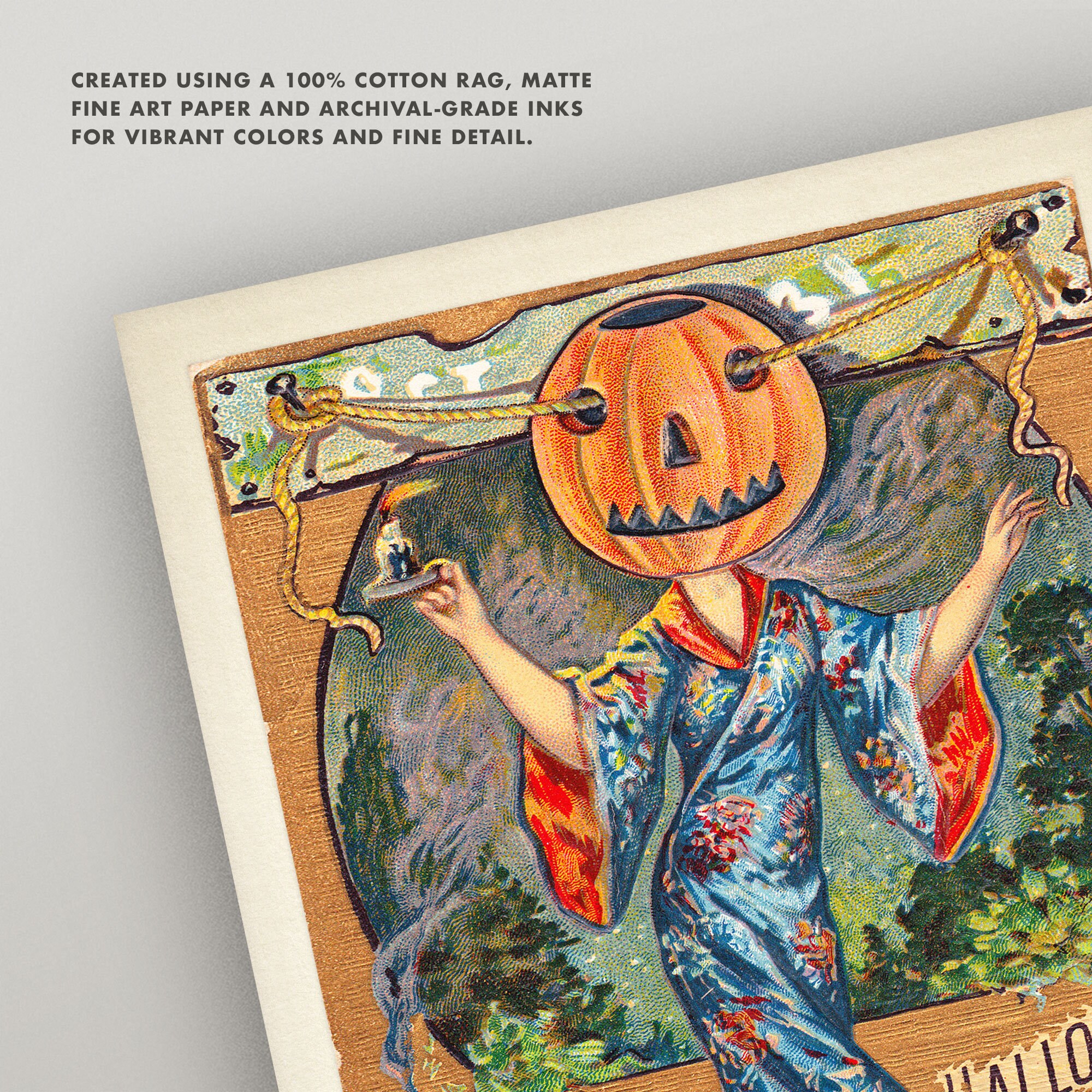 Vintage Halloween Print • 1920’s Jack-o'-lantern Art • 2 Sizes ...