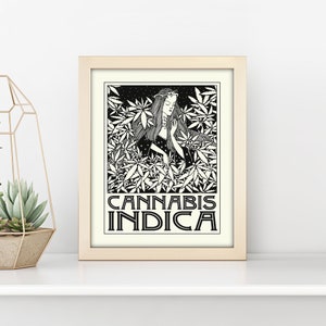 Indica and Sativa Prints • 5 Sizes • Cannabis Poster • Marijuana Prints ...