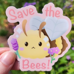 Save The Bees Sticker - Bee Vinyl Sticker