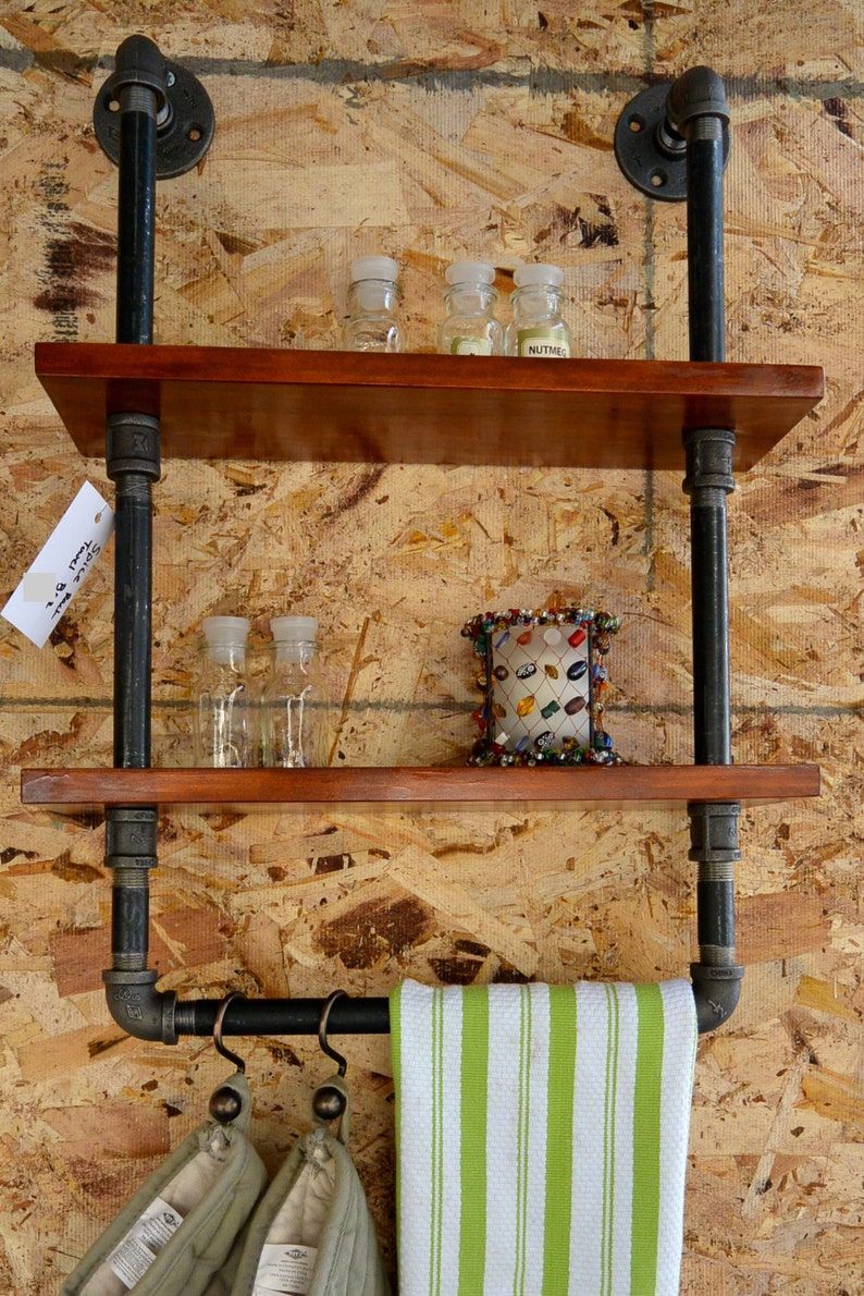 Plumbing Pipe Spice Rack & Towel Bar Etsy