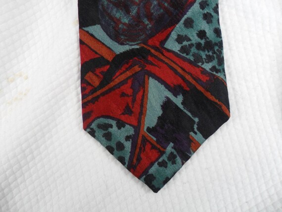 Vintage Franco Fossi Tie USA Italian Silk  Blue a… - image 1