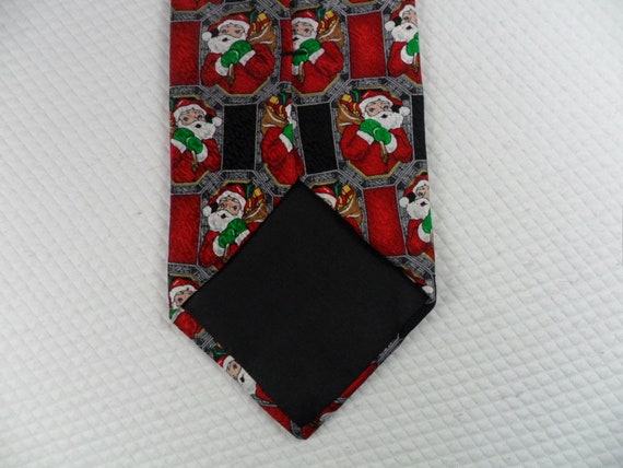 Vintage JC Pennys Holidays Christmas Tie USA  Pur… - image 2