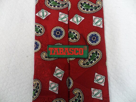 Vintage Official Tabasco Paisley Tie Pure Silk  R… - image 3