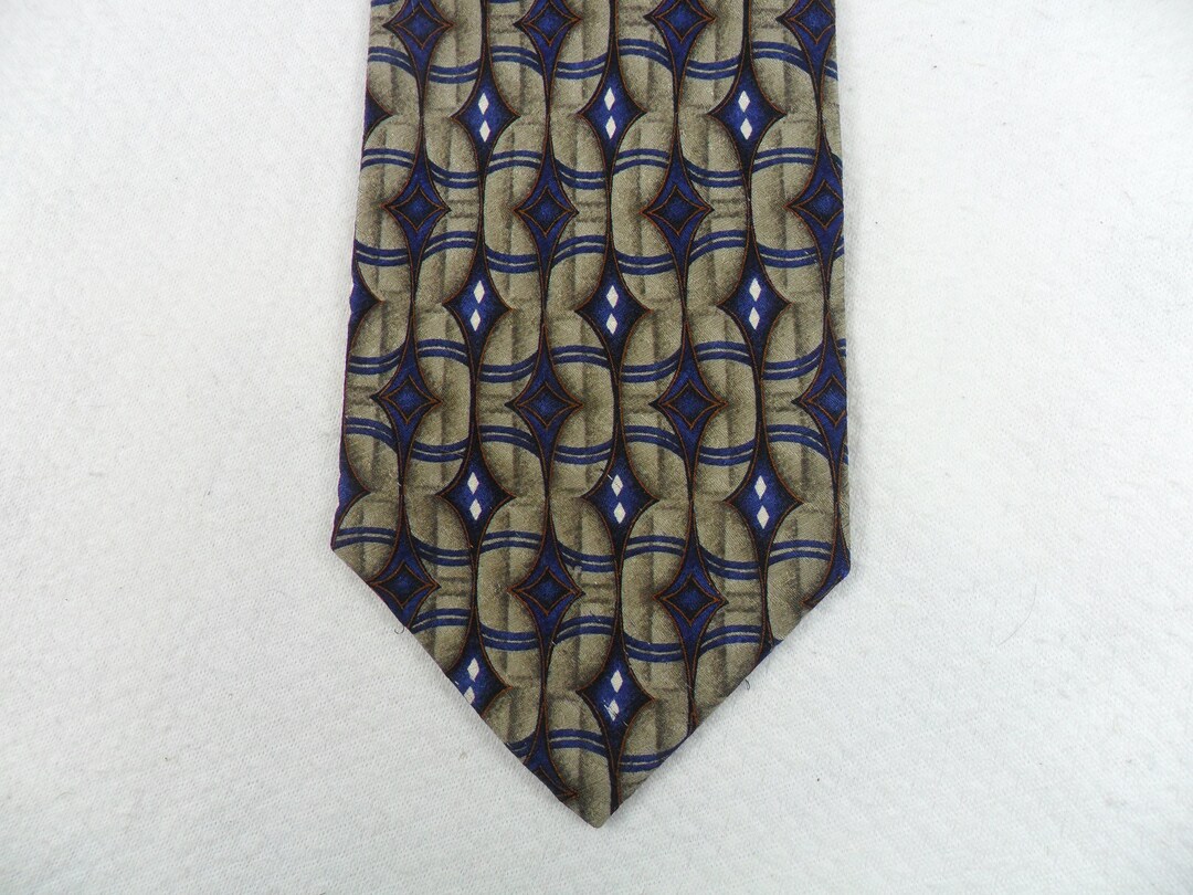 Vintage J Z Richards Tie USA 100% Made Pure Silk Blue and - Etsy