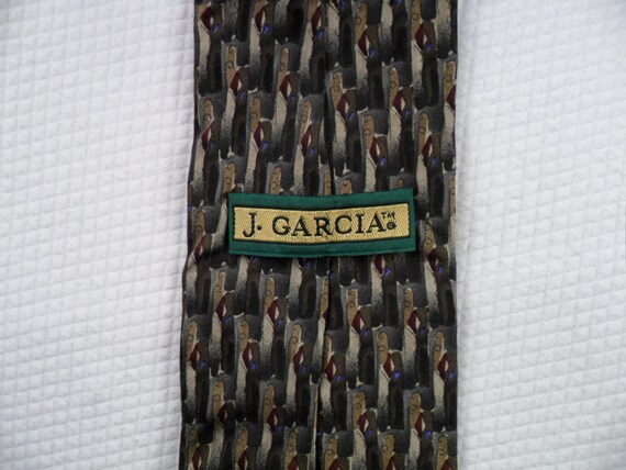 Vintage Jerry Garcia Tie Pure Silk Like a Twitter… - image 3