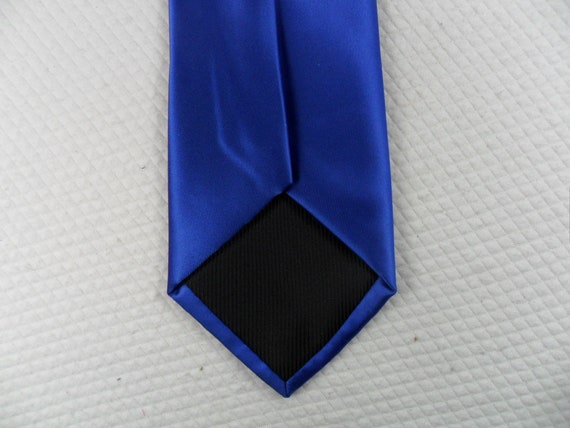 Royal Blue tie Vintage Geoffrey Beene Tie USA Sol… - image 2