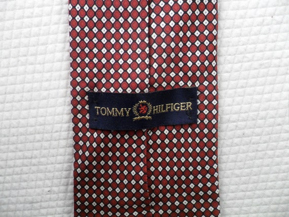 Vintage Tommy Hilfiger Tie USA Pure Silk Red and … - image 3