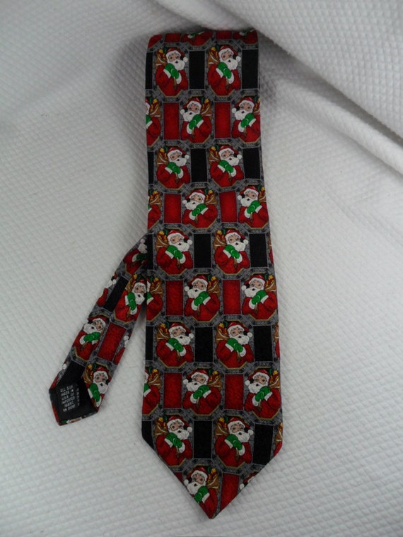Vintage JC Pennys Holidays Christmas Tie USA  Pur… - image 4