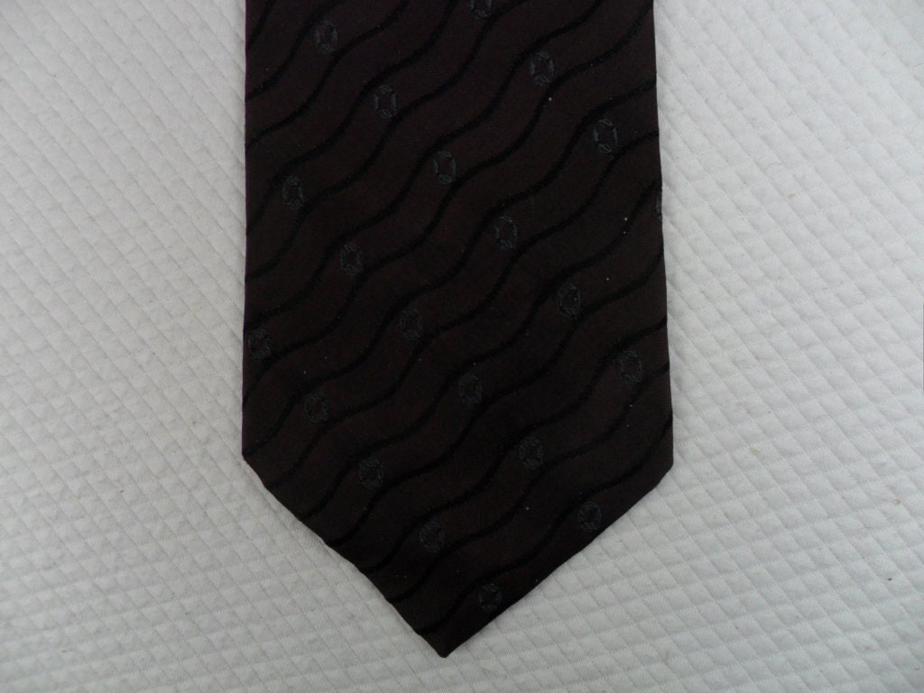 Vintage XMI Signature Tie All Silk USA Brown and Gold Mans - Etsy