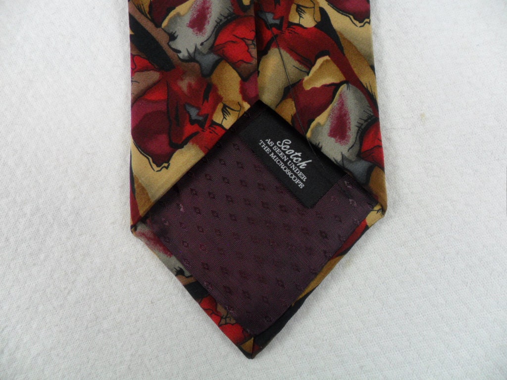 Vintage Cocktail Tie Scotch Silk Red and Tan Neck Tie 58 X - Etsy UK
