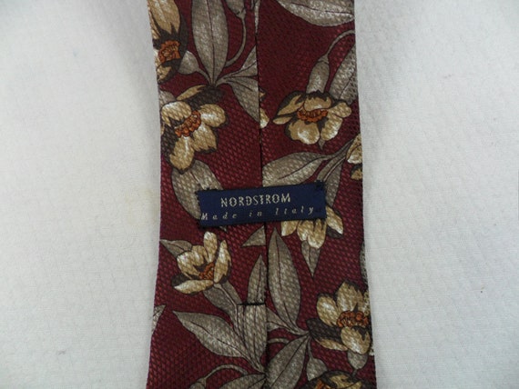 Vintage Nordstrom Flower Tie Made in Italy Pure S… - image 4