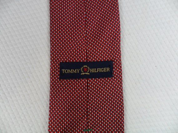 Vintage Tommy Hilfiger Tie USA Pure Silk Red and … - image 3
